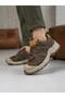 26K389 Women's Genuine Leather Lace-Up Thick Sole Sneaker Shoes - 3