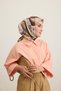 Twill Silk Scarf Retro Paisley Chocolate Brown