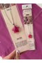 Agate Stone Necklace Star Model Pink Natural Stone Necklace 316L Steel Chain - 3