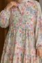 Floral Patterned Dress with Elasticized Ankle Tsd260270 Pink - 4