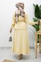 Pocketed Gathered Waist Skirt Suit Tsd260171 Beige - 6