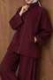 High Collar Zippered Oysho Suit Tsd260286 Plum - 4