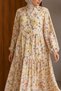 Floral Patterned Dress with Patch Detail Tsd260269 Yellow - 4