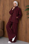 High Collar Zippered Oysho Suit Tsd260286 Plum