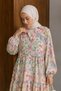 Floral Patterned Dress with Elasticized Ankle Tsd260270 Pink - 2