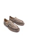 Genuine Suede Leather Belted Buckle Women's Beige Color Daily Comfort Shoes - 2