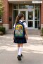 Yellow Dinosaur Themed Primary School Bag Children's Student Backpack Daily Use 36 X 30 X 17 cm - 5