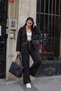 Black Zipper Design Jacket and Pants Set