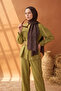 Aerobin jacquard leaf patterned shawl - 4