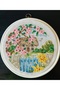 Handcrafted Cross-Stitch Oval Painting