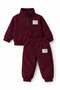 Winter Thick Fleece Stand Collar Zippered Girls and Boys Baby Kids Top and Bottom Set 1-5 Years Old - 2