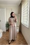 Women's Hijab Two-Piece Set Casual Long Sleeve Tunic Flared Skirt Set