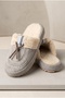 Women's Suede Moccasin House Slippers – Plush Detailed Furry Soft Sole - 2