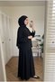 Women's Hijab Two-Piece Set Casual Long Sleeve Tunic Flared Skirt Set - 2