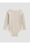 Two Mt Shop Quality Lcw Baby Ecru Oval Collar Baby Boy Snap Fastener Bodysuit - 2