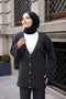 Women's Thessaloniki Knitted Ribbed Buttoned Oversize Knitwear Cardigan Pants Two-Piece Set