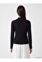 Two Mt Shop Quality Lcw Everyday Black Camisole Plain Super Skinny & Extra Slim Long Sleeve Women's Bodysuit - 4