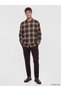 Beige Regular Fit Plaid Men's Shirt - 3