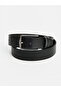 Black Genuine Leather Men's Belt - 2