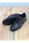 Summer Men's Sporty Shoes Genuine Inner and Outer Leather Lace-Up Black Color - 5
