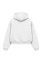 White Printed Oversize Unisex Hooded Sweatshirt - Kangaroo Pocket Hoodie with Inner Pockets - 2