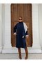 Premium Design Oversized Trench Coat with Plaid Detail - 4