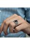 Square Onyx Stone Men's Ring - 2