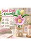 Handmade Chenille Flower Pen Holder – Decorative Desktop Organizer – Cream/Green Color Options / Customizable. - 6