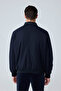Men's Contrast Collar Waterproof Coat Jacket Navy Blue 4340Dngr - 6