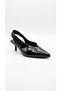 Black Patent Leather Women's Heeled Shoes 319.018-2000
