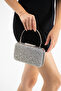 Silver Stone-Embellished Evening Dress Bag, Evening Bag - 2