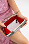 Half Stone Patterned Evening Clutch Bag - 3