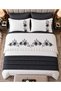 Rosalin 100% Cotton Rose Embroidered and Ruffled 7 Piece Duvet Cover Set |   Premium Set - 4