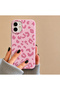 iPhone 11 Compatible - Silicone Pink Leopard, Patterned Protective Serrated Case