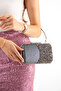 Half Stone Patterned Evening Clutch Bag - 2