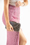 Half Stone Patterned Evening Clutch Bag