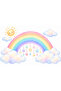 Rainbow Cloud Children's Room Wall Sticker Set – Removable Self-Adhesive Decor - 2