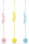 Elastic Cat Toy Interactive Pompom Ball Moving Cat Exercise Toy Multi Color - 7