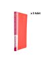 Double Compression File Folder A4 Matte Red X 3 Pieces