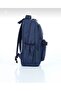 Navy Blue Bear Figured Waterproof 4 Compartment Backpack - 4