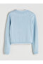 Esvab • Modern & Distinctive Zero Roba Collar Girls' Knitwear Cardigan - 2