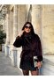 Women's Fox Fur Belted High Collar Lined Special Production Coat