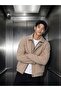 Harrington Zippered Bomber Cashmere Jacket - Slim Fit Classic Collar - 5