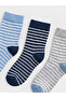 Esvab • Modern & Distinctive Striped Boys' Socks 3-Piece Set - 2