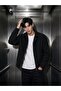 Harrington Zippered Bomber Cashmere Jacket - Slim Fit Classic Collar - 2