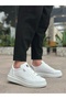 Aba0423 Thick High Sole White Lace-Up Sports Men's Shoes