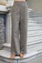 Women's Crush Cupra High Pocket Elastic Waist Wide Leg Pants-Khaki - 4