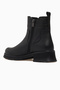 Women's Leather Thick Sole Zippered Daily Boots 26K 2452706K Black - 3