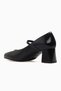 Women's Thick Heeled Casual Leather Shoes 26K 26530016K Black Patent Leather - 3