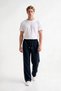 Men's Baggy Black Sweatpants Winter Style with Side Piping and Zipper Pockets